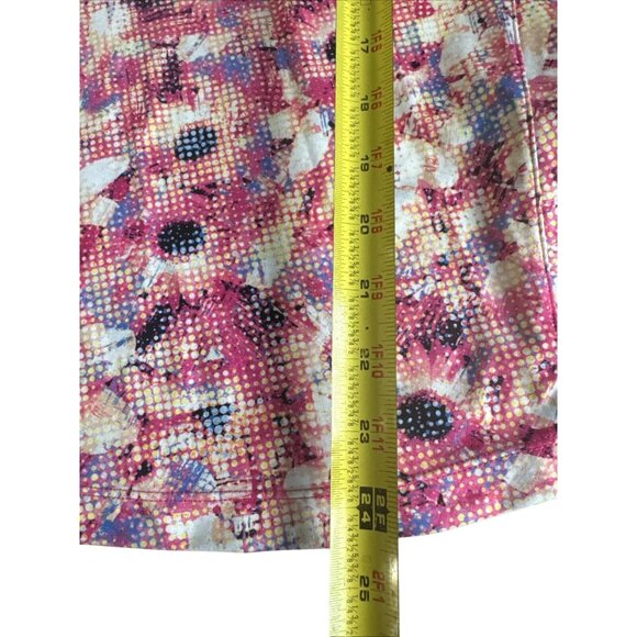 EP New York Bold Floral Pattern Long-Sleeve Zip-Up Blouse Womens M - Picture 7 of 10